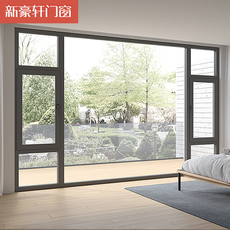 Оконные системы 新豪轩菲森70断桥铝封阳台系统门窗内开内倒落地窗隔音隔热封阳台
