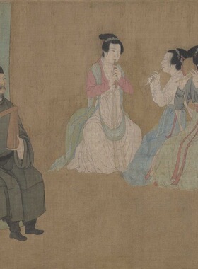 顾闳中韩熙载夜宴图全卷精裱手卷 中华珍宝馆文创书画复制品