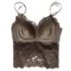Langsha lace beautiful back suspender bra for women with double shoulder straps, latex pads for outer wear, bottoming, fixed cup tube top, sexy inner wear