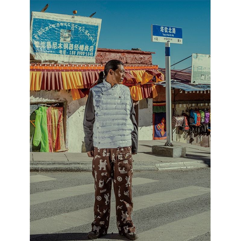 圣山2025秋冬阿里系列岩画工装裤原创潮流休闲中性拔印贴袋长裤,淘宝优惠券,粉丝福利购,淘宝优惠卷