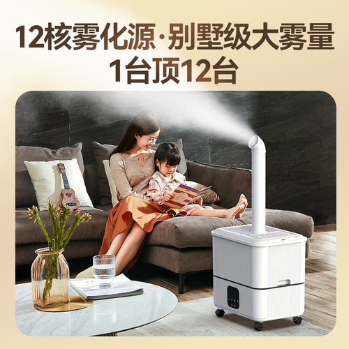 净季工业加湿器超市蔬菜水果保鲜麻辣烫大雾量商用型摆摊喷化机 - 图2