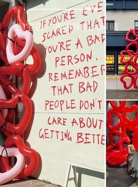 镂空爱心气球网红装饰