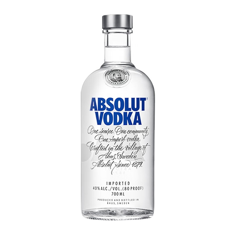 【进口】绝对伏特加Absolut Vodka原味700ml洋酒40度烈酒鸡尾基酒 - 图0