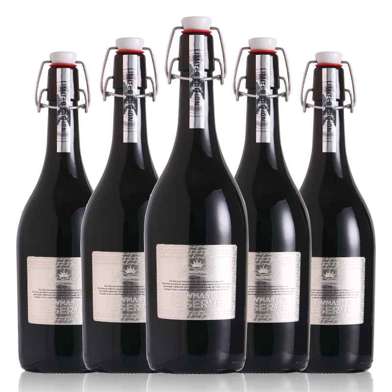 【带盒】百威大师臻藏啤酒798ml*6瓶装Budweiser银标精酿送礼年货