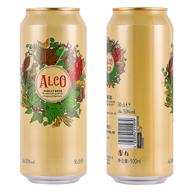 【进口】阿尔寇/ALCO啤酒500ml*24罐德国精酿白啤酒整箱啤酒清仓
