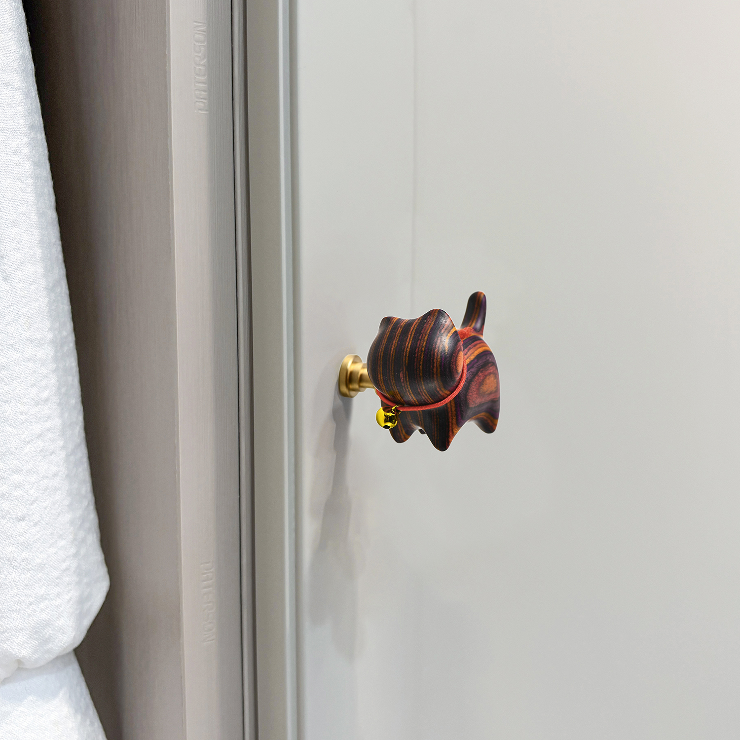 开门纳福禅意福气猫咪抽屉衣柜门把手卡通萌趣柜子门拉手 - 图2