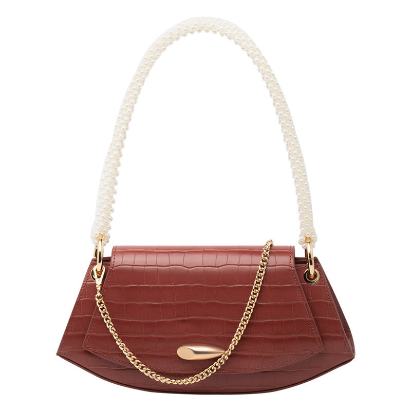 贝壳包单肩高级珍珠链条腋下女法棍 bobibanner女士包袋