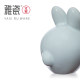 Yaci Ru Kiln Jade Rabbit Tea Pet Small Ornament Sky Blue