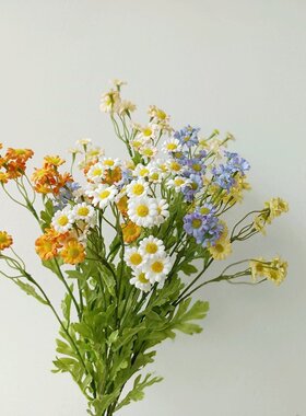 30头洋甘菊单支仿真花小清新雏菊花束客厅小雏菊菊花婚庆布置B456