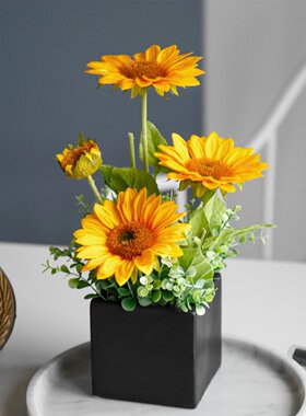 北欧仿真花客厅摆设餐桌面摆花防塑料花束装饰花艺盆栽小摆件B311