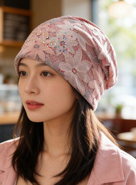 中老年化疗帽子女夏天薄款病人妈妈透气头巾光头帽奶奶老奶奶包头