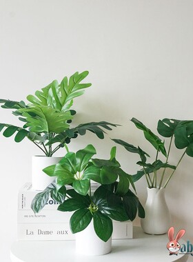 仿真绿植桌面小盆栽创意假花盆栽多肉花小摆件客厅装饰ins风