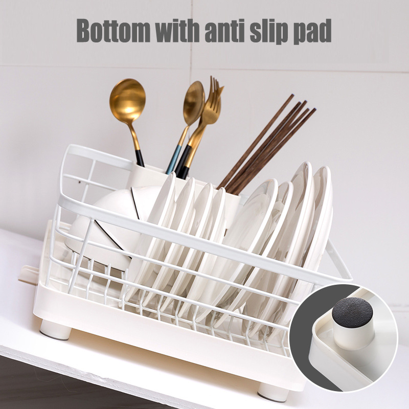 Stainless steel dish drying rack storage kitchen cup holder - 图1