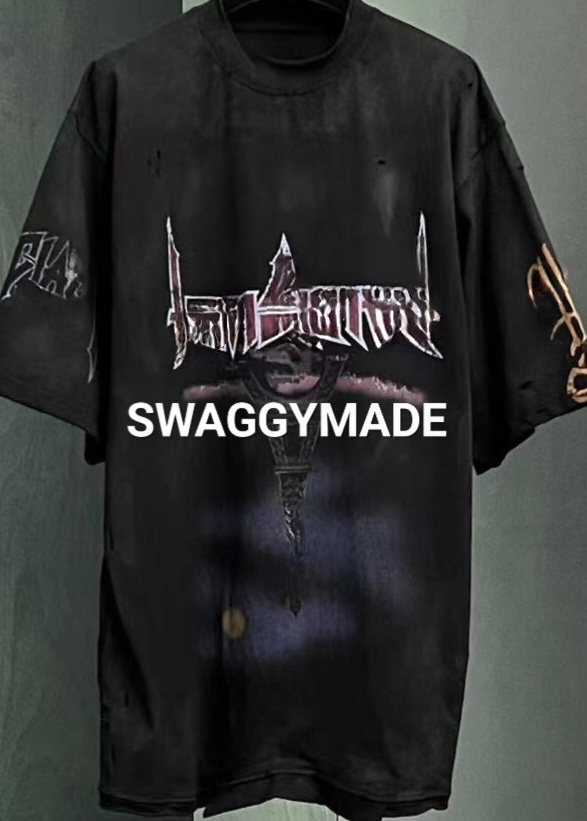 Balenciaga Paris Moon Upside Down T-Shirt Oversized