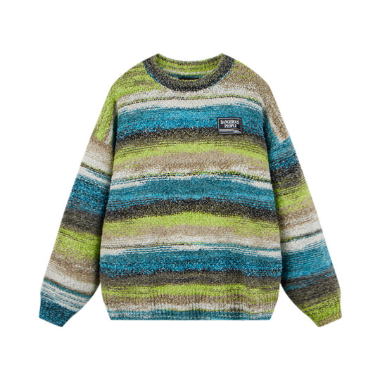 Joker Xue dsp colorful striped crew neck sweater
