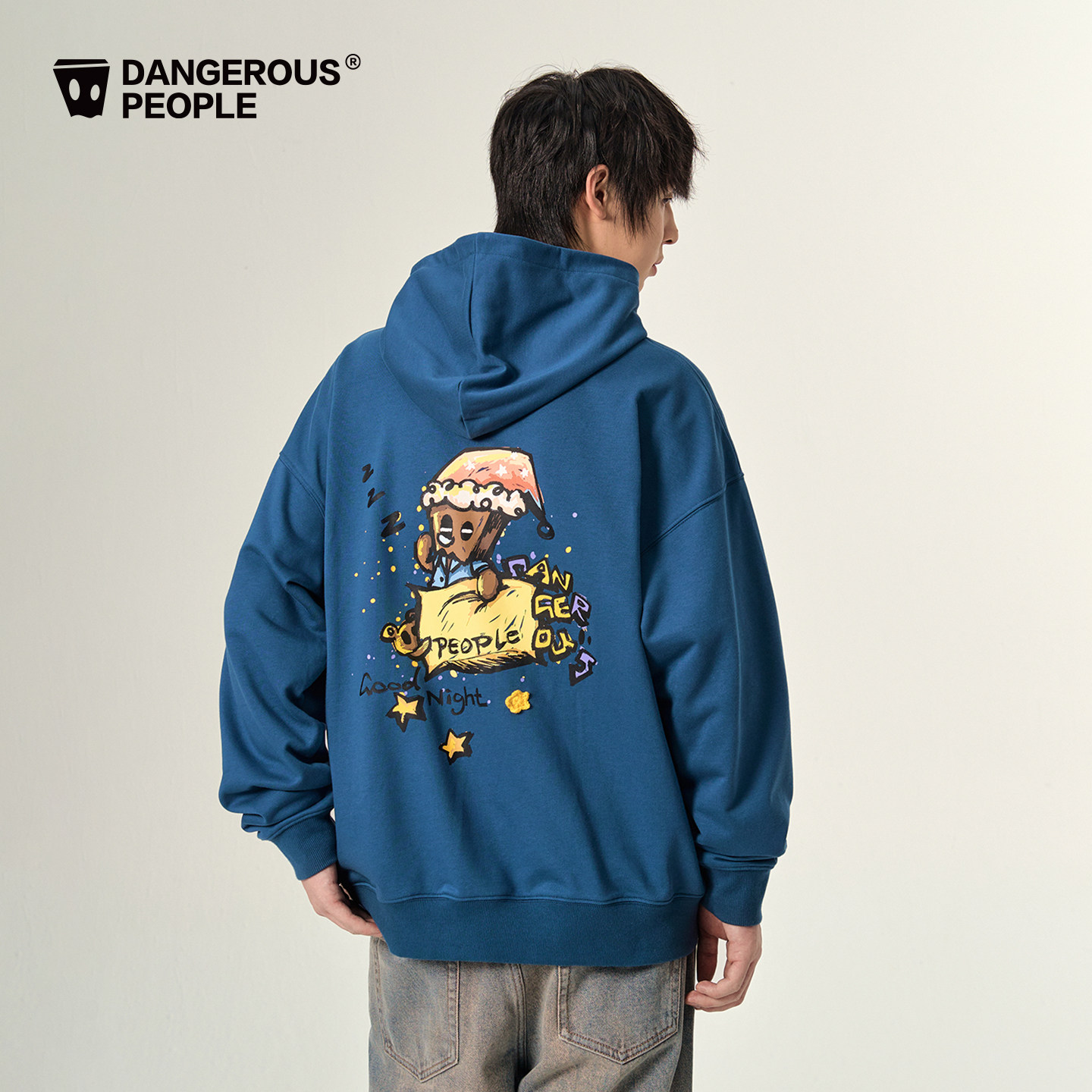 Dangerouspeople薛之谦dsp卡通瞌睡小D连帽卫衣潮牌宽松情侣上衣