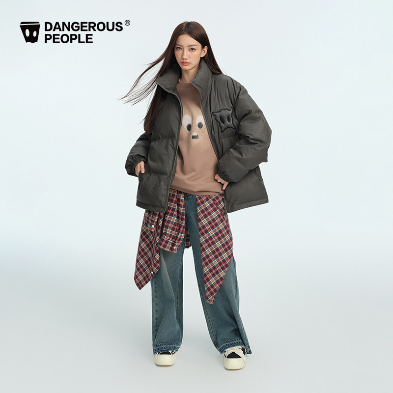 Dangerouspeople薛之谦dsp小眼睛pu棉服冬季宽松百搭潮流厚外套,淘宝优惠券,粉丝福利购,淘宝优惠卷