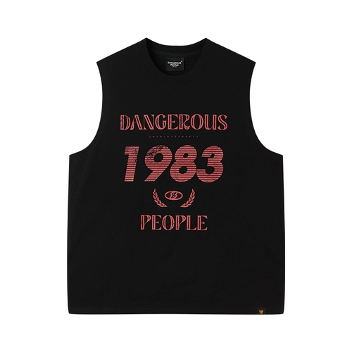 DangerousPeole xue Zhiqian DSP ретро -напечатанный круглый шее повседневные без рукавов жилеты для нож