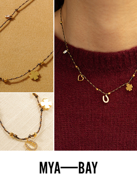 MYABAY马蹄铁幸运吊坠精致项链