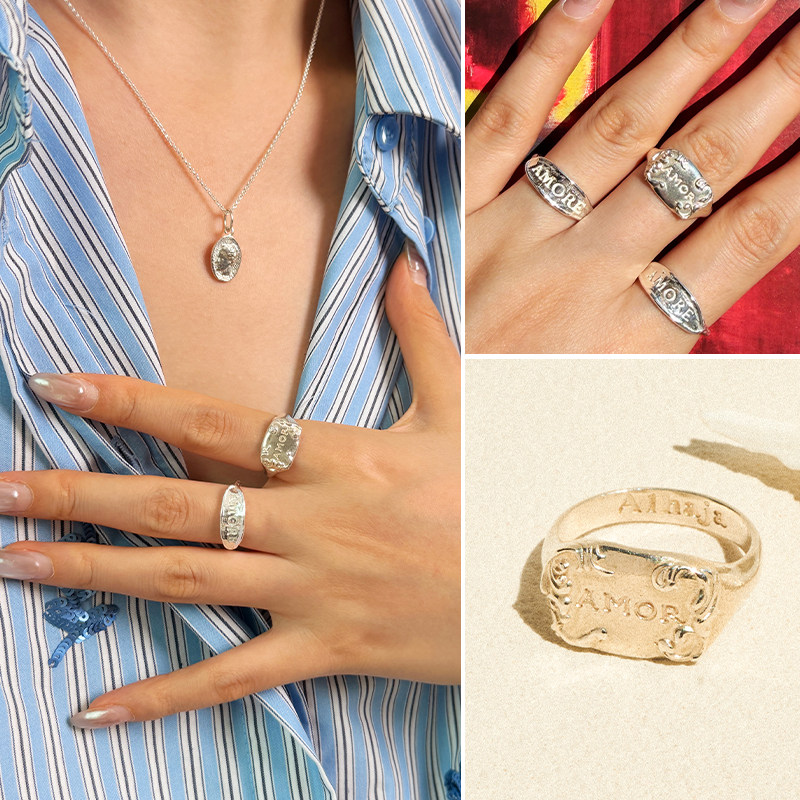 Spanish Alhaja niche retro gold ring