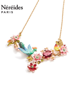 Les Nereides伊甸乐园系列 大丽花与孔雀 项链