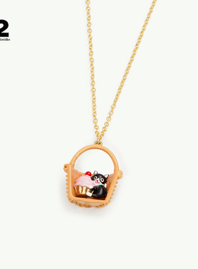 N2 by Les Nereides快乐野餐系列 野餐篮里的猫 项链