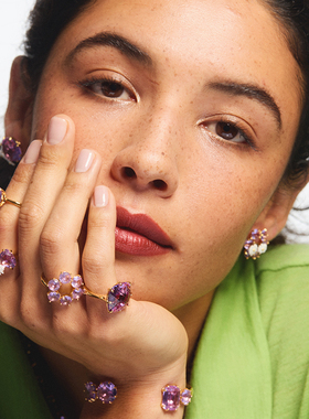 Les Nereides紫琉璃系列 环形星钻 戒指