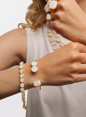 Les Nereides茶白星钻系列 多星钻 手镯