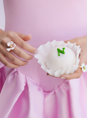 Les Nereides三色堇系列 白色三色堇 戒指