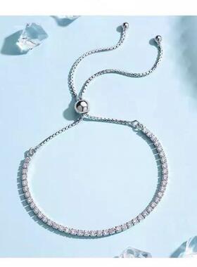 日系george melis满钻方块锆石手链女时尚小众设计感简约百搭ins