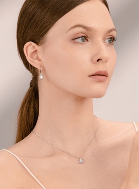 卢昱晓同款BABYBEI初贝小豆腐项链锁骨链925银母贝气质优雅通勤