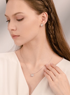 卢昱晓同款BABYBEI初贝小面条项链锁骨链925银贝珠气质优雅通勤