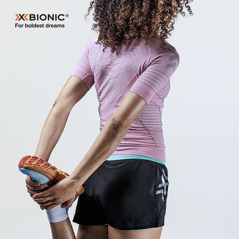 【24新品】xbionic倍能竞速女士短袖短裤专业越野竞速路跑上衣-图3