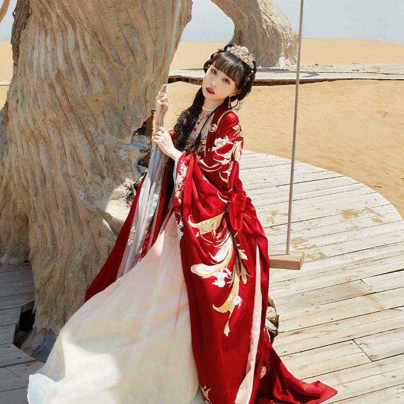 十三余小豆蔻对襟齐胸裙汉服女婚服 十三余汉服