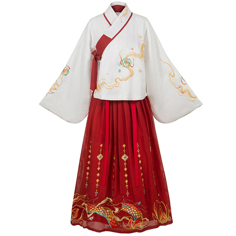 十三余儿[龙灯夜宴]刺绣下裙小豆蔻 十三余民族服装/舞台装