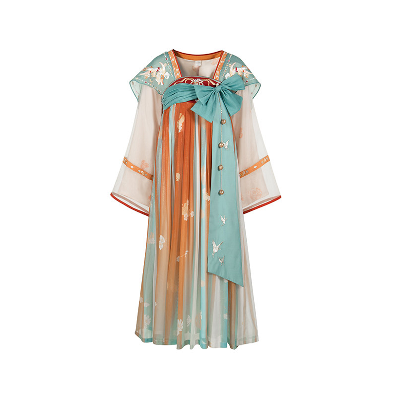 小豆蔻长袖现货连衣裙 十三余汉服