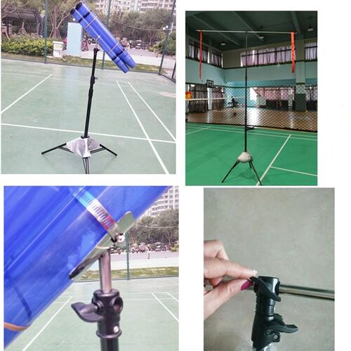 气压缓冲便携式羽毛球上手球挥拍训练架  高远球 吊球 羽球训练器 - 图0