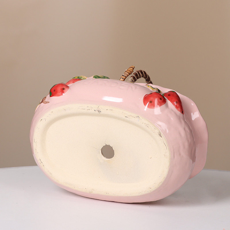 创意多肉盆大口径粗陶透气大号肉肉植物提篮拼盘陶瓷花盆特价清仓,淘宝优惠券,粉丝福利购,淘宝优惠卷