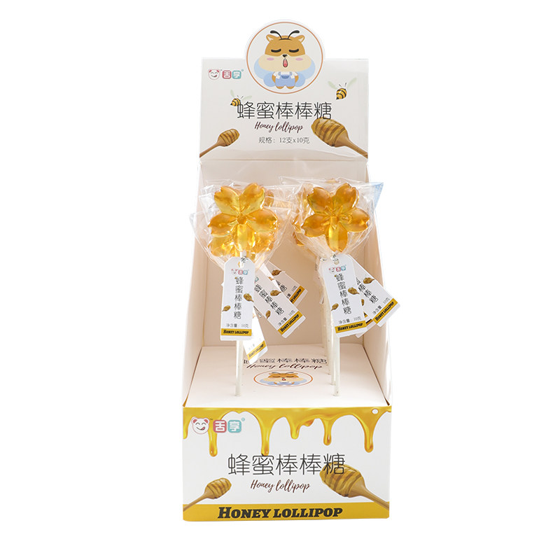 蜂蜜味天然蜂蜜可爱花朵润喉糖果 脱普食品糖果