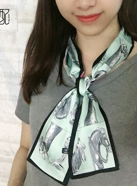 细窄腰带发带多功能丝巾