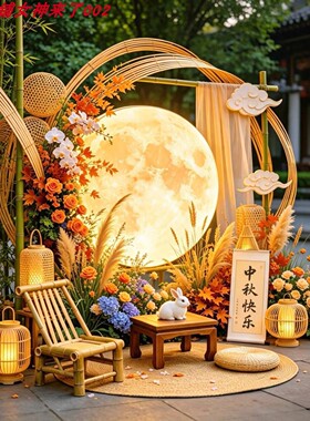 中秋节发光月亮美陈装置