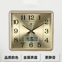 Clock hanging clock Living room European style American square clock quartz clock home ancient bronze color hanging wall on modern fashion