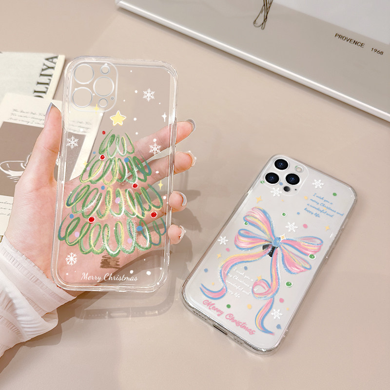 适用于苹果15手机壳17promax新款16蝴蝶14plus透明软13pro超薄11/12mini硅胶6sp简约xsmax全包7/8p防摔se3秋 - 图2