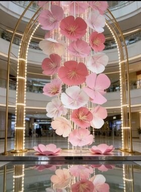 粉色樱花仿真花艺装饰2026数字