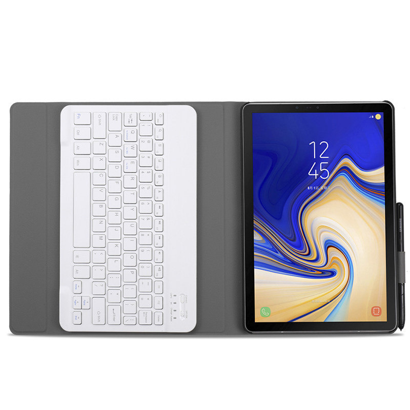 适用于三星Tab A 10.1寸2019 T510保护套带蓝牙键盘SM-T515C皮套平板电脑Tab A7 T500/T505C外壳触摸鼠标