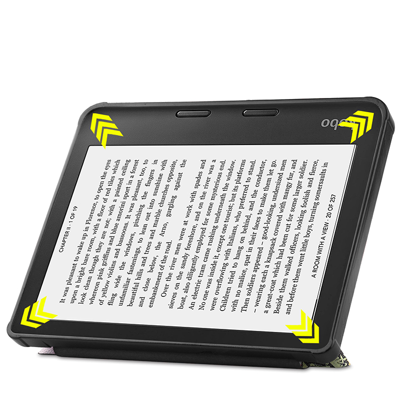 适用于新款Kobo Libra 2 eReader保护套防摔电子书阅读器7英寸Libra Colour休眠皮套全包边软壳硅胶支架外壳 - 图0