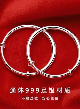 摩天轮原创儿童手镯聪明伶俐简约高级感足银纯银不易过敏饰品礼物