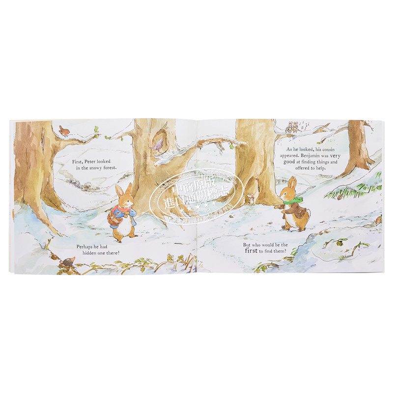 Peter Rabbit The Christmas Present Hunt 彼得兔假期奇遇 英文原版小初文学儿童绘本 童话寓言 Beatrix Potter 又日新