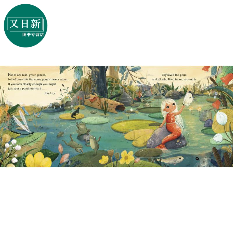 预售小美人鱼莉莉 Lucy Fleming Lily the Pond Mermaid英文原版儿童绘本故事图画书精装精品绘本进口儿童读物3-7岁又日新-图0