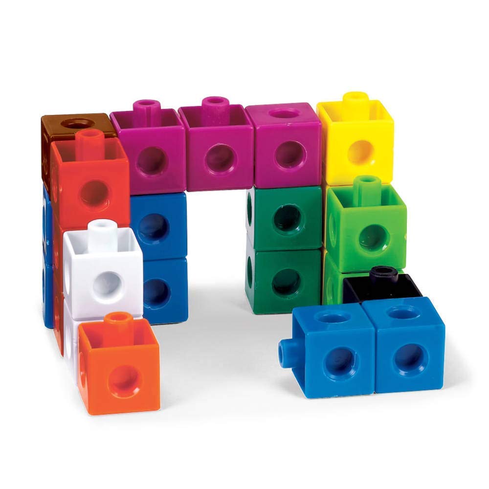 Linking Manipulative Cubes Set 可搭numberblocks 多颜色数字方块塑料积木数感启蒙数学教具低幼儿童益智学具100件套 英文原版 - 图0